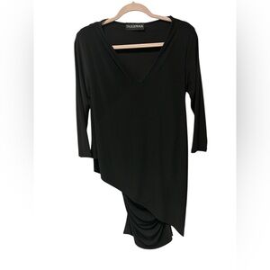Talk of the Walk Asymmetrical Black Miracle Dress/Tunic